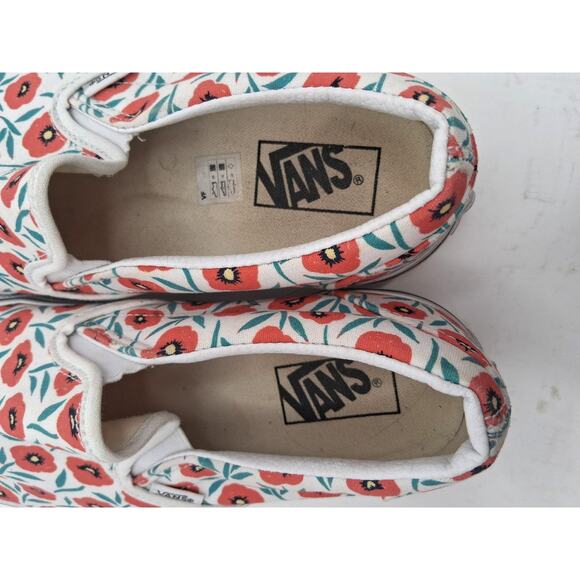 Vans California Poppy Floral Slip On Skateboarding Shoes Size 10.5 Women's - Picture 5 of 7